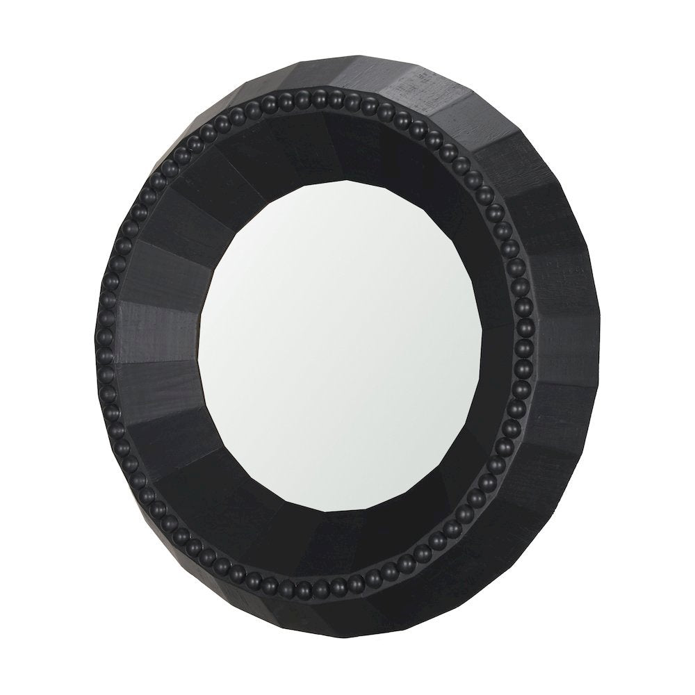 Ranela Black Beaded Wooden Wall Mirror