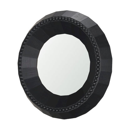 Ranela Black Beaded Wooden Wall Mirror