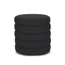 Elise Black Boucle Upholstered Storage Ottoman