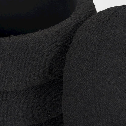 Elise Black Boucle Upholstered Storage Ottoman