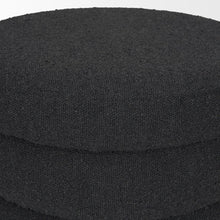 Elise Black Boucle Upholstered Storage Ottoman