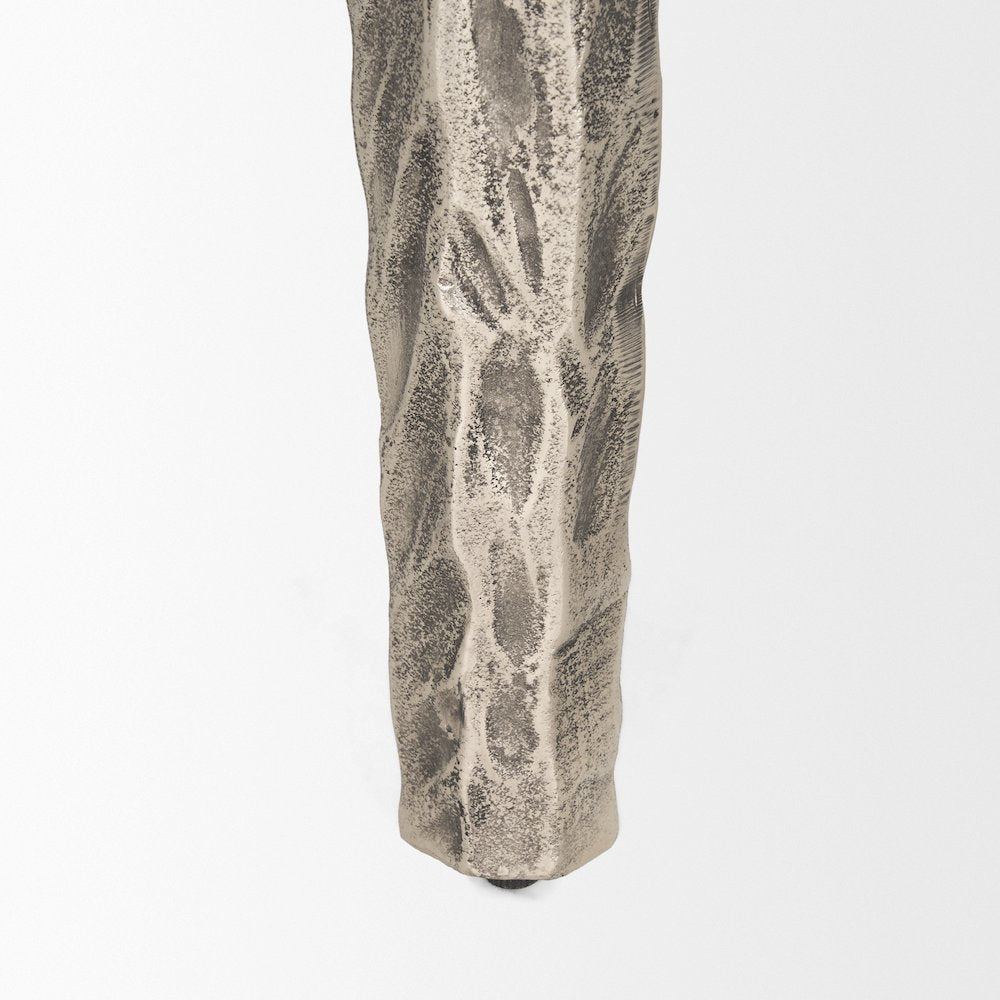 Randy Textured Silver Nickel Cast Aluminum Metal Accent Table