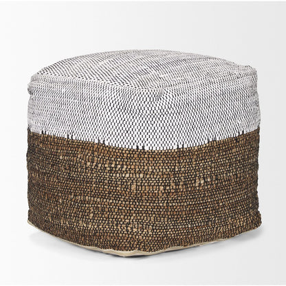 Samiya Jute w/ White Cotton Pouf