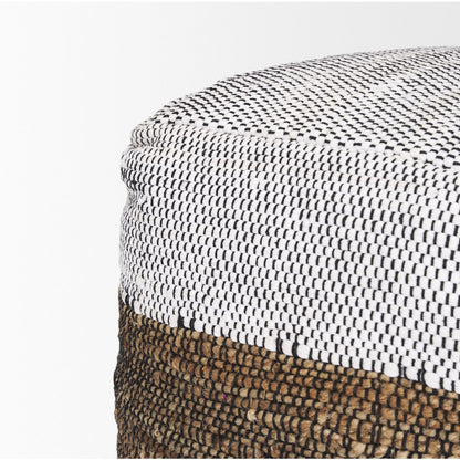 Samiya Jute w/ White Cotton Pouf