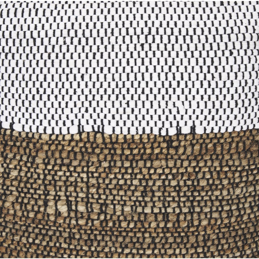 Samiya Jute w/ White Cotton Pouf