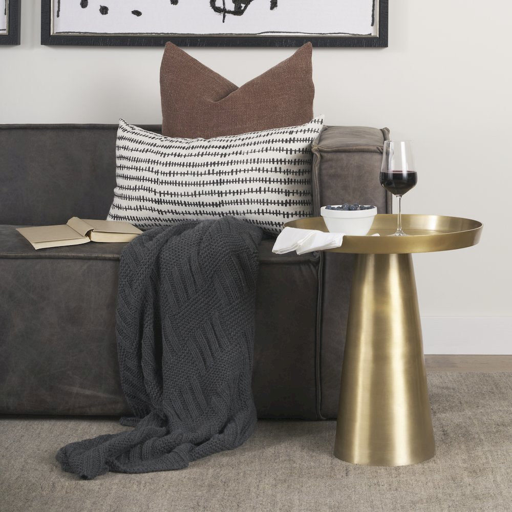 Jack Brown Linen Square Decorative Pillow Cover