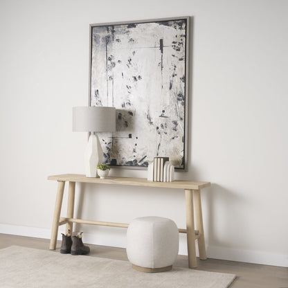 Piven White w/Antiqued Wash Textured Ceramic Table Lamp