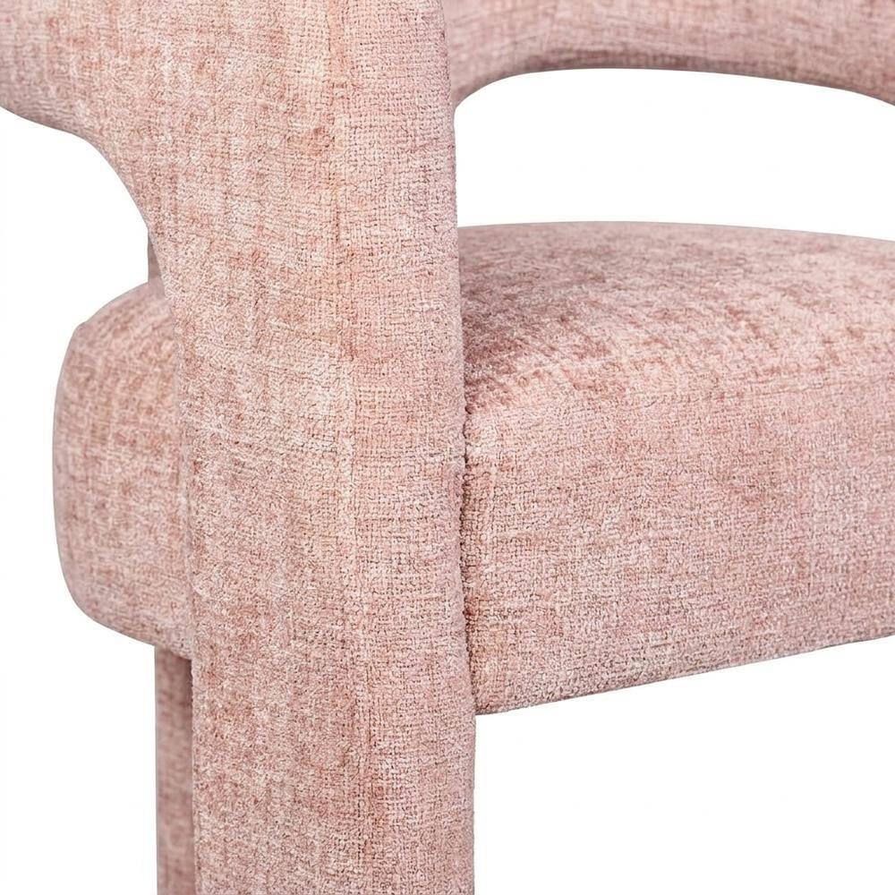 Jacquard Sculpture Accent Chair for Living Room or Bedroom, Pink