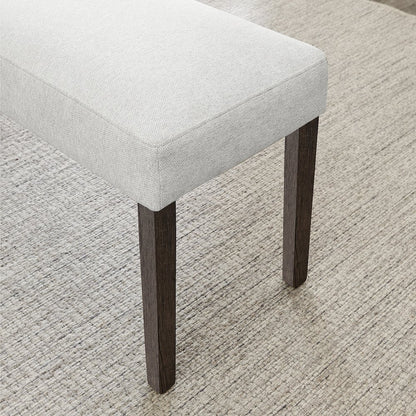 Sorlen Contemporary Upholstered Dining Bench, Gray