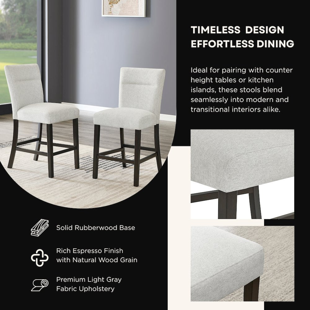 Cavira 5-Piece Modern Faux Marble Dining Set, Counter Height Table with 4 Chairs