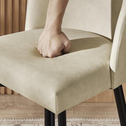 Rhythm Upholstered Counter Height Stool, 360° Swivel, Set of 2, Beige