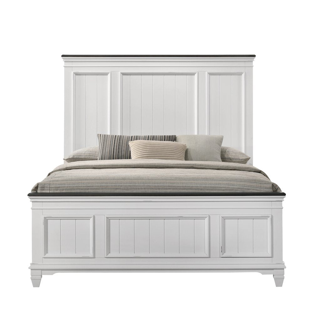 Clelane Wood Bedroom Set Panel Queen Bed, Dresser, Mirror, and Nightstand