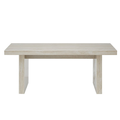 Cavira Modern Faux Marble Living Room Coffee Table, Beige