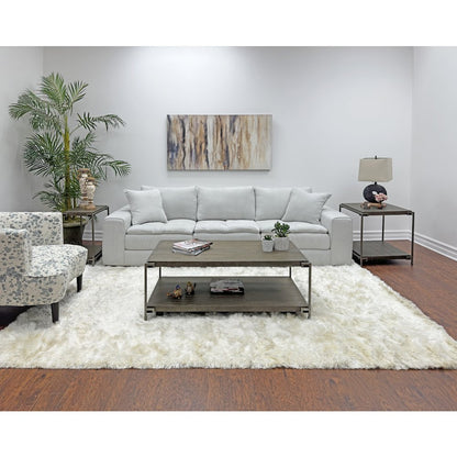 Corbeta 3Pc Wood Living Room Coffee Table and 2 End Tables Set, Aged Graphite