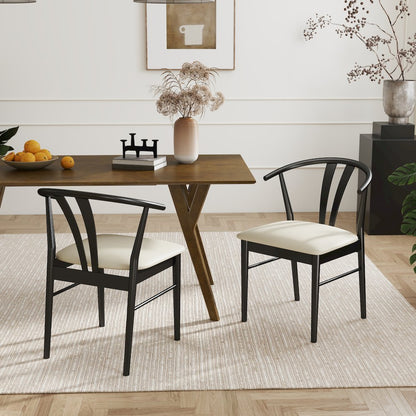 Lavin Wishbone Dining Chairs, Set of 2, Black
