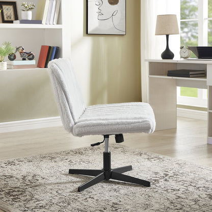 Blynn Adjustable Swivel Criss Cross Chair, Office Chair Vanity Chair