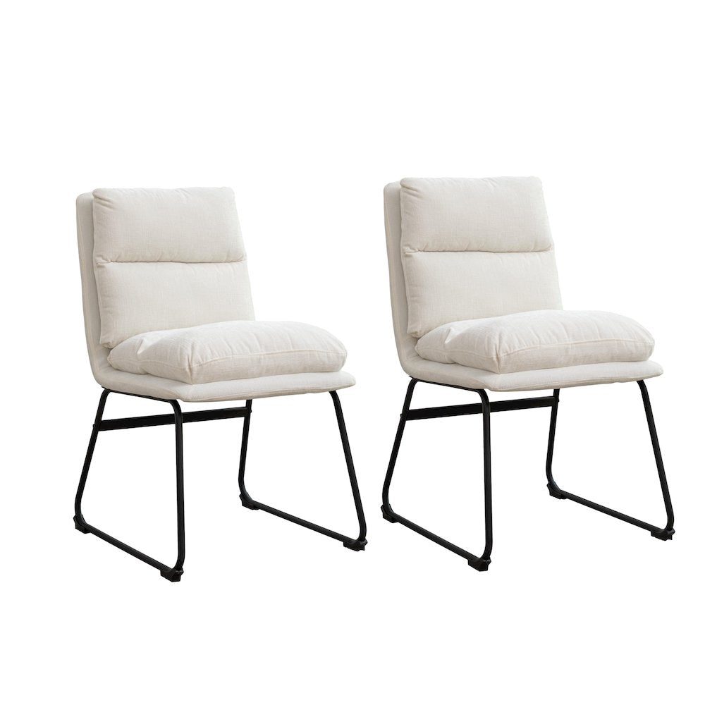 Milos Upholstered Dining Chairs, Set of 2