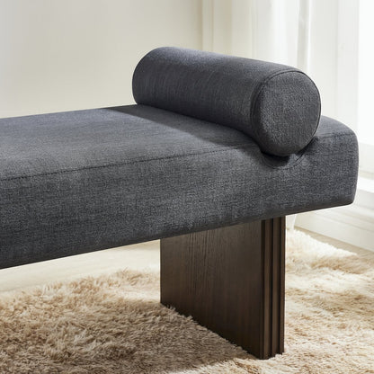Brooke Contemporary Upholstered Bench, Black
