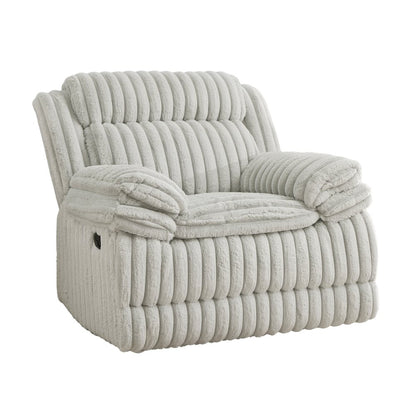 Ardello Manual Recliner with Wide-Wale Corduroy Upholstery, Gray