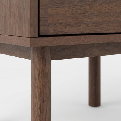 Dual-Tier Nightstand with Side Table Storage
