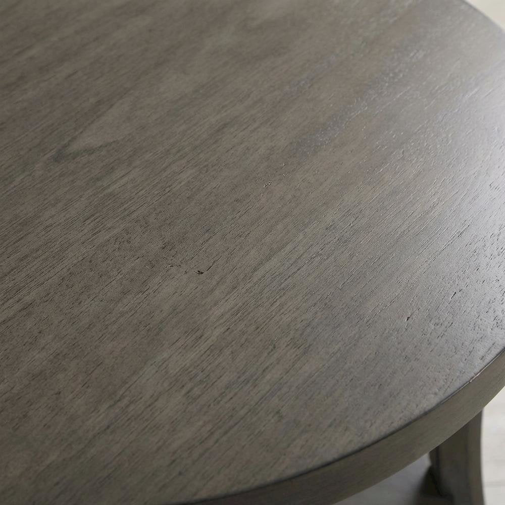 Gray oval end table with modern design and durable construction
