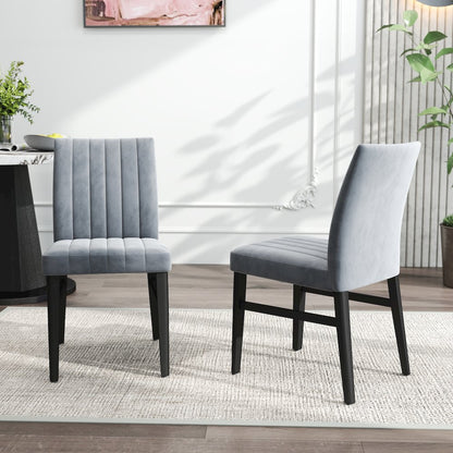 5-Piece Dining Set, Off-White Faux Marble Dining Table with Four Chairs, Gray