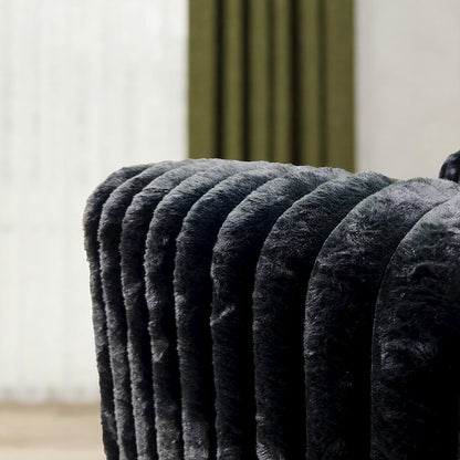 Nolan Contemporary Upholstered Chair, Lush Black