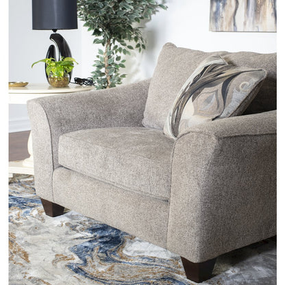 Camero Platinum Fabric Pillowback Accent Chair