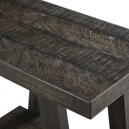 Brown, Side Table, Open Shelf, Quality Build, Durable Wood Frame