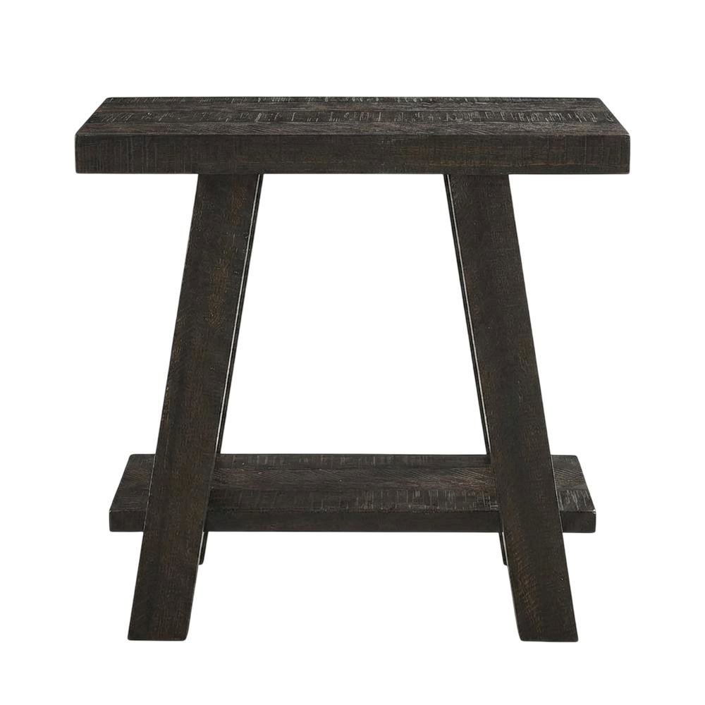 Brown, Side Table, Open Shelf, Quality Build, Durable Wood Frame