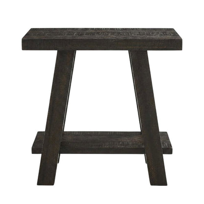 Brown, Side Table, Open Shelf, Quality Build, Durable Wood Frame