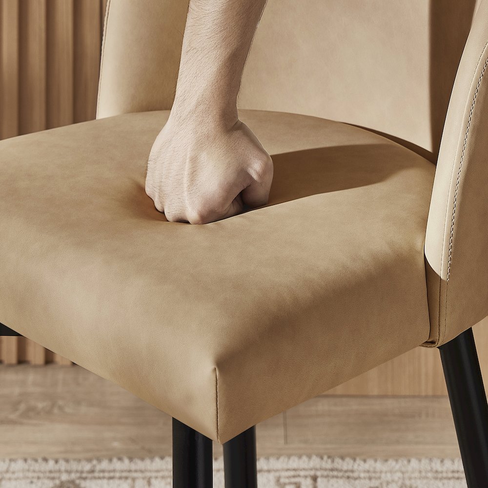 Rhythm Upholstered Counter Height Stool, 360° Swivel, Set of 2, Camel