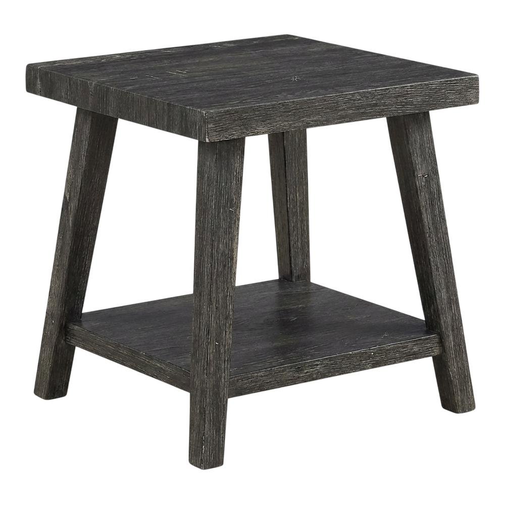 Charcoal, End Side Table, Open Shelf, Quality Build
