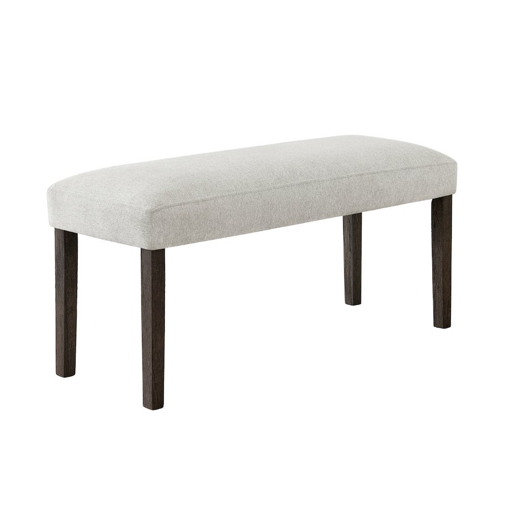 Sorlen Contemporary Upholstered Dining Bench, Gray