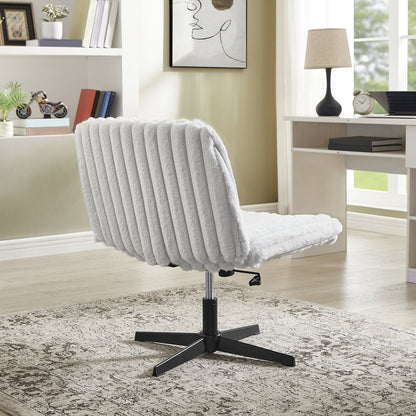 Blynn Adjustable Swivel Criss Cross Chair, Office Chair Vanity Chair