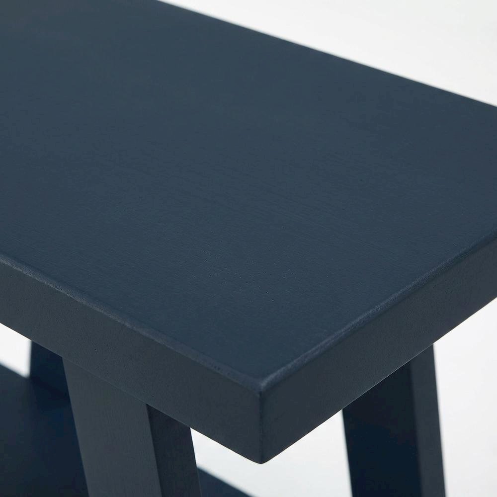 Navy Blue, Side Table, Open Shelf, Quality Build, Durable Wood Frame