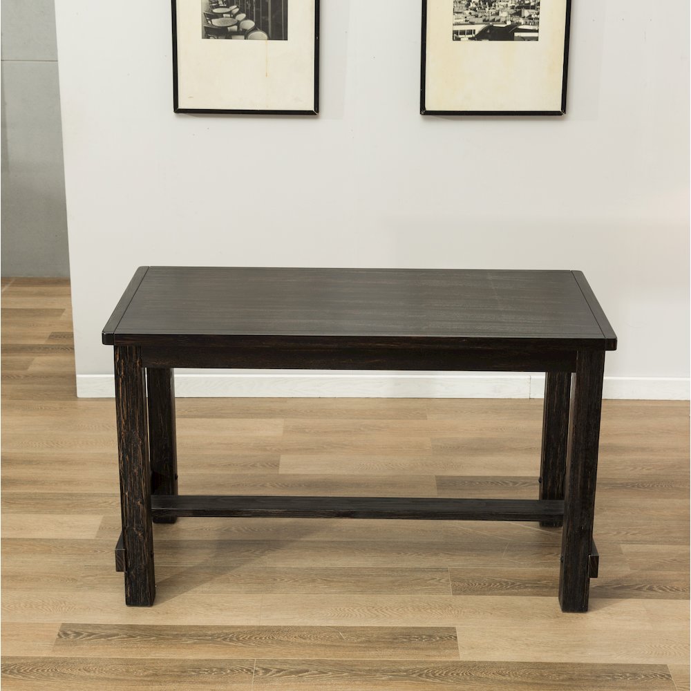 Leviton Antique Black Finished Wood 5-Piece Counter Height Dining Set, Gray