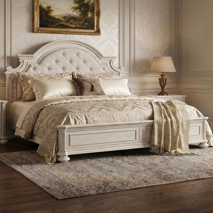 Nelson French Traditional 3-Piece Bedroom Set, Antique White, King