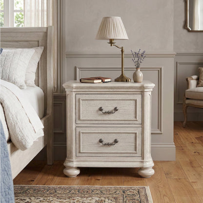 Nelson French Traditional 5-Piece Bedroom Set, Antique White, Queen
