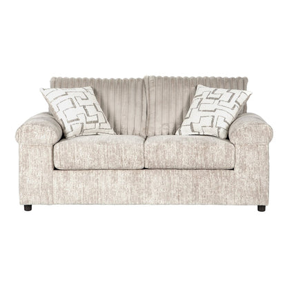Nason Wide Wale Corduroy Sofa and Loveseat Set, Parchment