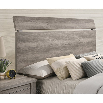 Weathered Gray Wood Bedroom Set, Queen Panel Bed, Dresser, Mirror, 2 Nightstands
