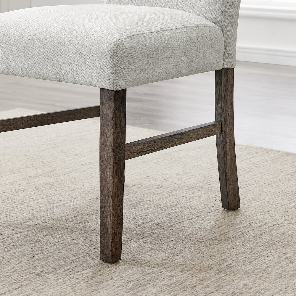Sorlen Modern Gray Upholstered Dining Chairs, Set of 2