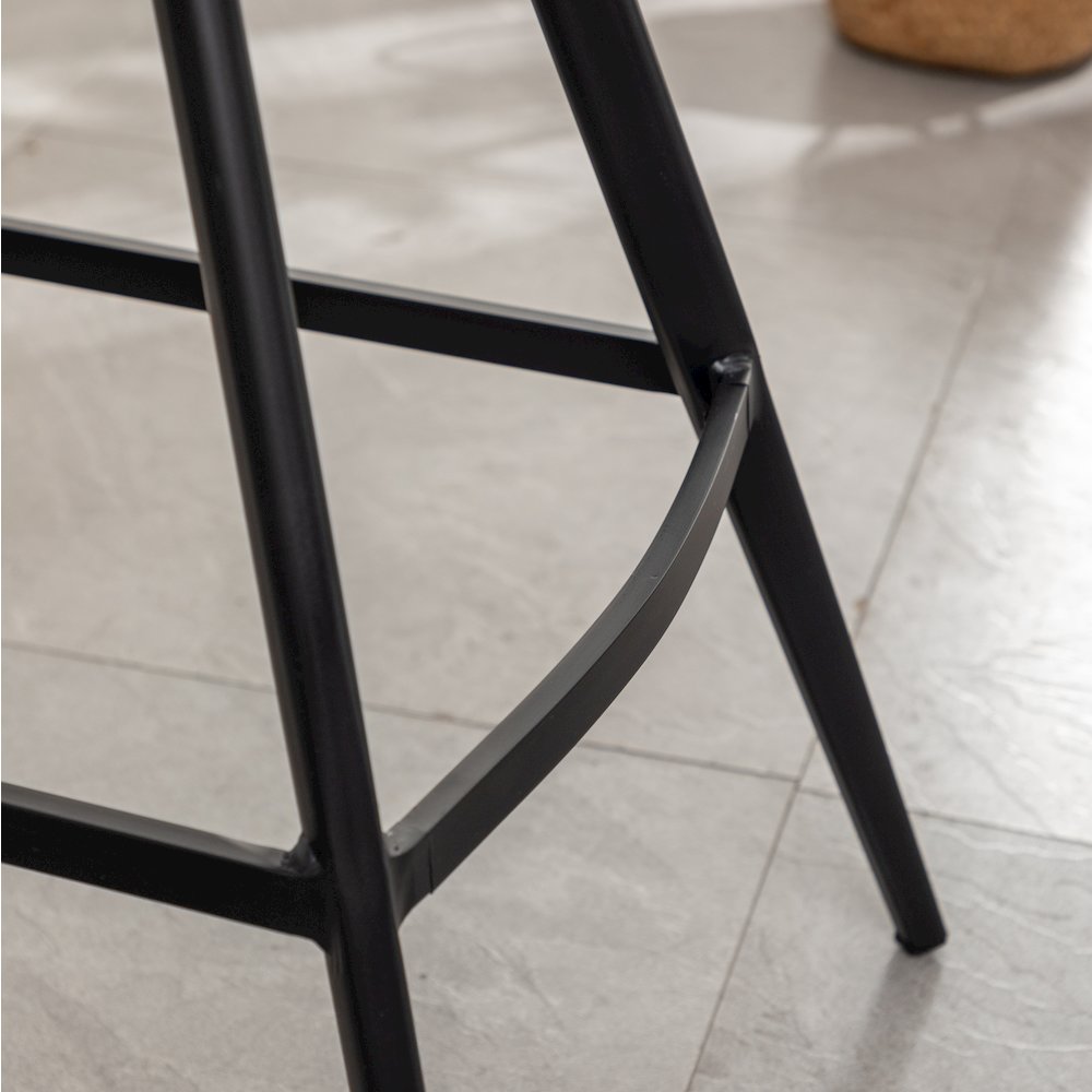 Porth Fabric Kitchen 28.25" Barstools, Set of 2, Gray