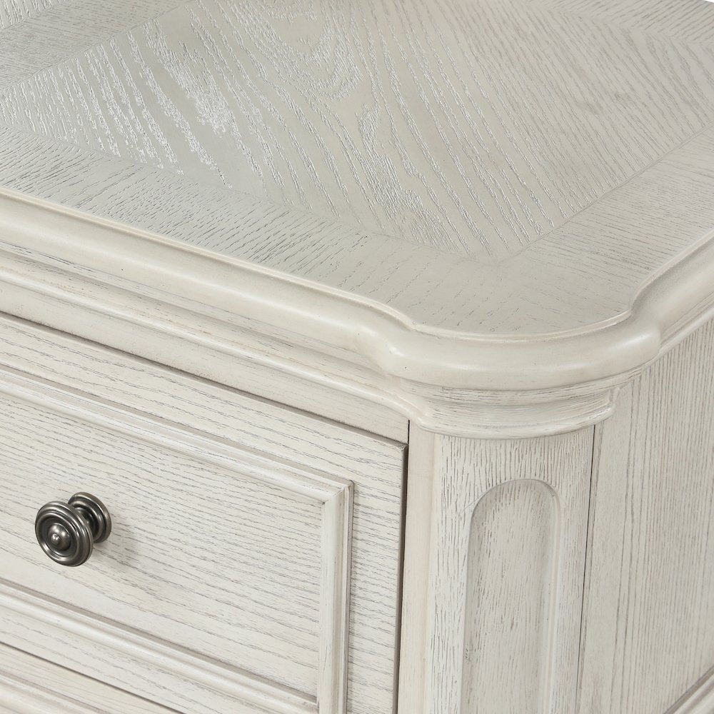 Nelson 5-Drawer Bedroom Chest with Flip-top, Antique White