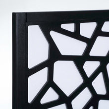 Black 4-Panel Wood Folding Room Divider, Fabric, 70 Inch