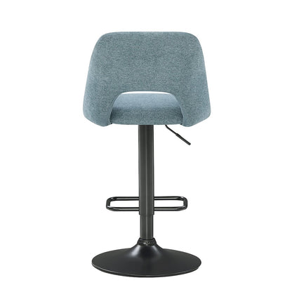 Nuvia Contemporary Adjustable Barstool with Upholstered Swivel Seats, Set of 2