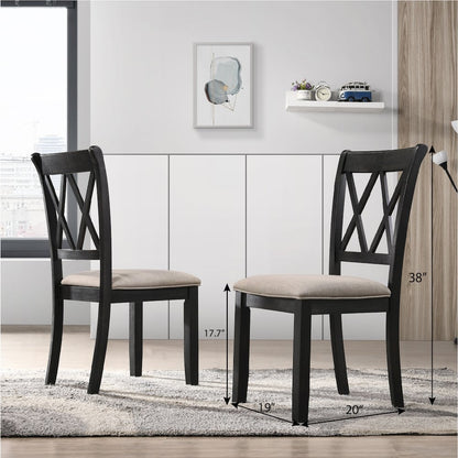 Arroyo 5-Pc Dining Set, Hairpin Dining Table with 4 Chairs, Rich Black