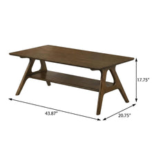 Wood 3-Piece Coffee Table Set with Mid-Century Modern Design and Sturdy Build