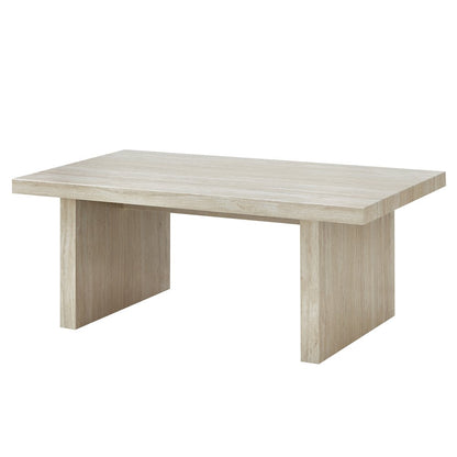 Cavira 3-Piece Faux Marble Coffee Table Set, Table and Two End Tables, Beige