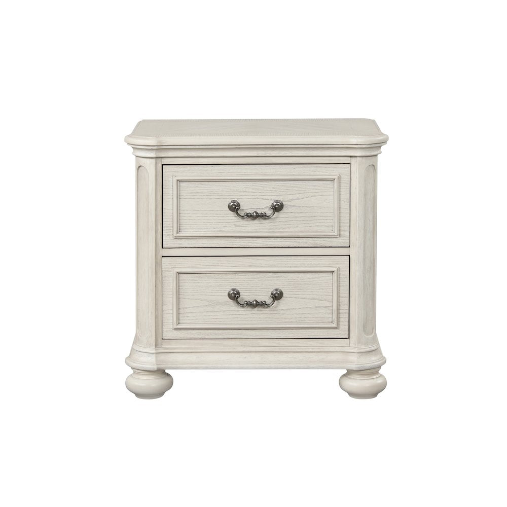 Nelson 2-Drawer Bedroom Nightstand, Antique White